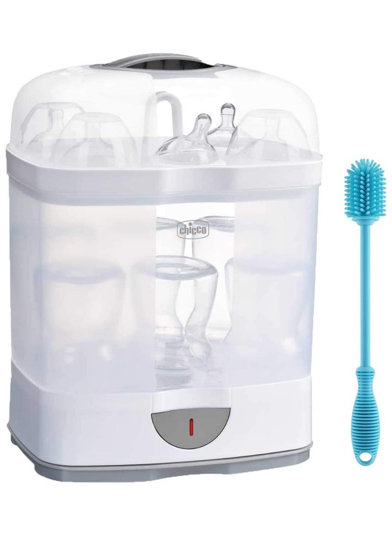Chicco Sterilizer 2 in 1 & Silicon White Bottle Brush, 1 - Image 1